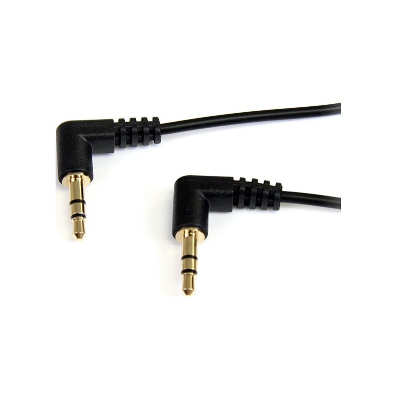 StarTech.com 1 ft Slim 3.5mm Right Angle Stereo Audio Cable - M/M