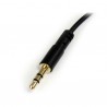 StarTech.com 1 ft Slim 3.5mm to Right Angle Stereo Audio Cable - M/M