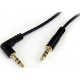 StarTech.com 1 ft Slim 3.5mm to Right Angle Stereo Audio Cable - M/M