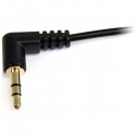 StarTech.com 3 ft Slim 3.5mm Right Angle Stereo Audio Cable - M/M