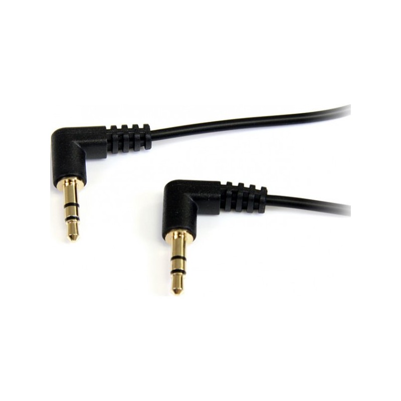 StarTech.com 3 ft Slim 3.5mm Right Angle Stereo Audio Cable - M/M