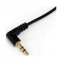 StarTech.com 3 ft Slim 3.5mm to Right Angle Stereo Audio Cable - M/M