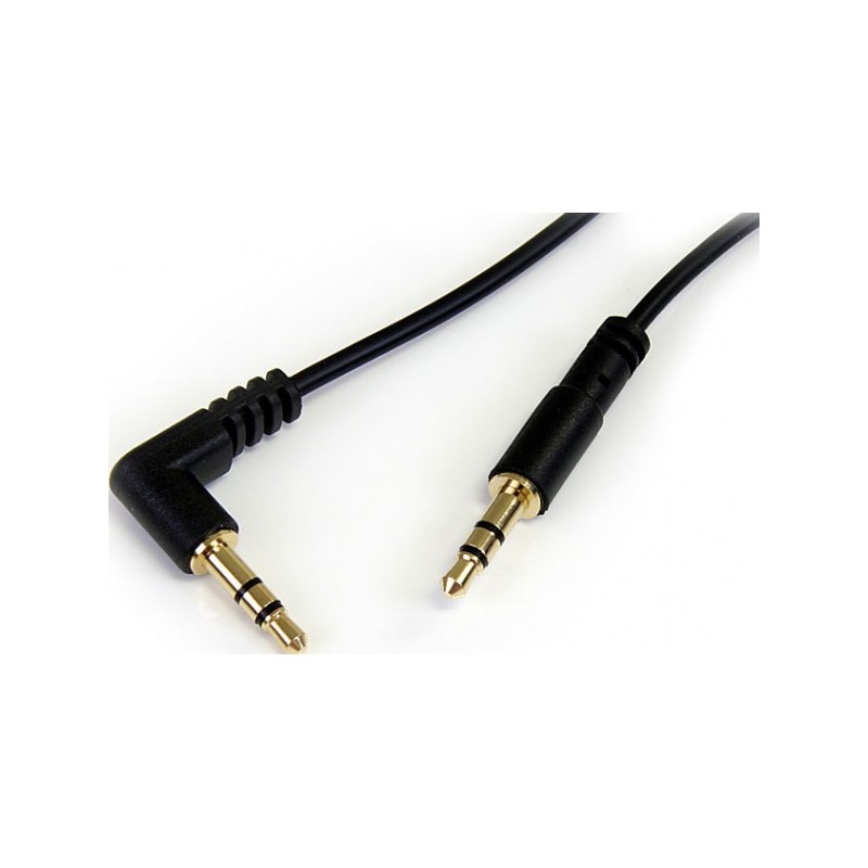 StarTech.com 3 ft Slim 3.5mm to Right Angle Stereo Audio Cable - M/M