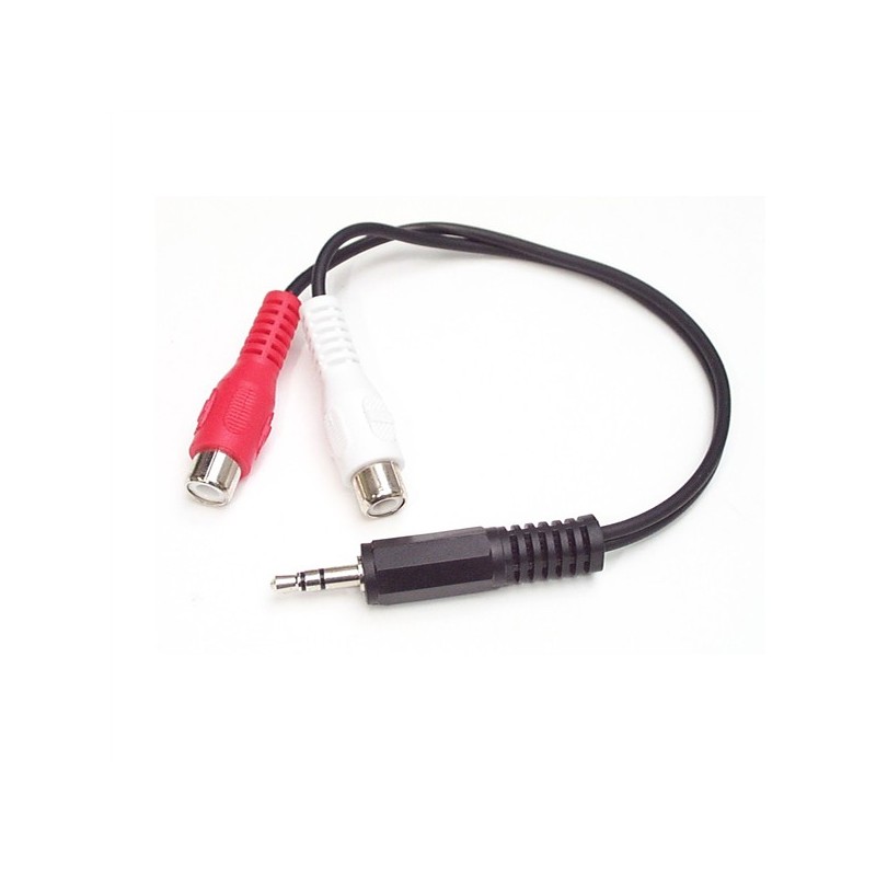 StarTech.com 6 in. Stereo Headphone Jack 3.5mm Male to 2x RCA Female