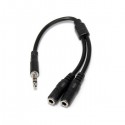 StarTech.com Slim Stereo Splitter Cable - 3.5mm Male to 2x 3.5mm Female