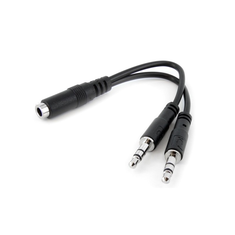 StarTech.com 3.5mm 4Pin to 2x 3 Pin 3.5mm Headset Splitter Adapter F/M