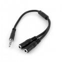 StarTech.com 3.5mm 4 Pin to 2x 3 Pin 3.5mm Headset Splitter Adapter