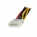 12in LP4 to 2x Latching SATA Power Y Cable Splitter Adapter - 4 Pin Molex to Dual SATA