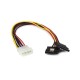 StarTech.com 12in LP4 to 2x Latching SATA Power Y Cable Splitter Adapter - 4 Pin Molex to Dual SATA