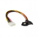 StarTech.com 12in LP4 to 2x Latching SATA Power Y Cable Splitter Adapter - 4 Pin Molex to Dual SATA