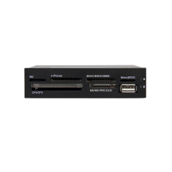 3.5in Front Bay 22-in-1 USB 2.0 Internal Multi Media Memory Card Reader - Black