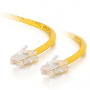 Yellow Cat5e Unbooted RJ45 Patch Leads